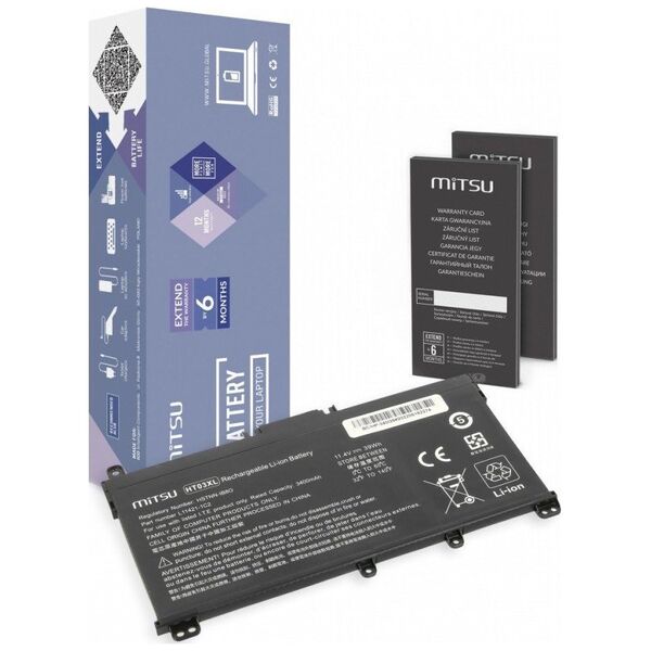 Bateria Mitsu Bateria do HP Omen 15, Pavilion 15 - 11.55 3400 mAh (39 Wh) 11.55 Volt