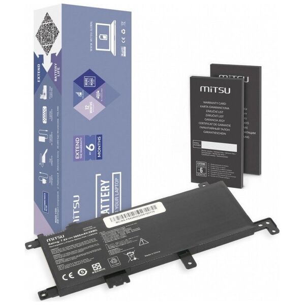 Bateria Mitsu Bateria do Asus F542 3800 mAh (29Wh) 7.6 - 7.4 Volt