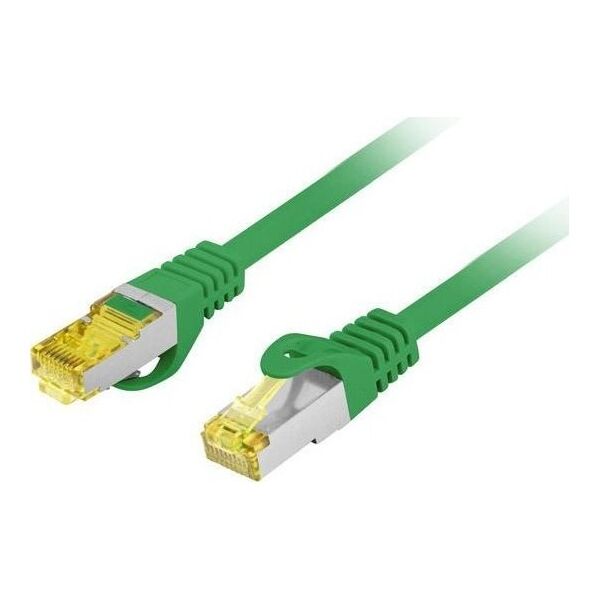 Lanberg PATCHCORD KAT.6A S/FTP LSZH CU 0.5M ZIELONY FLUKE PASSED LANBERG