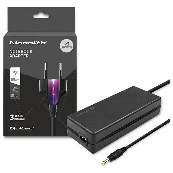 Zasilacz do laptopa Qoltec Zasilacz do Asus 120W | 19V | 6.32A | 5.5*2.5 |+kabel zasilający
