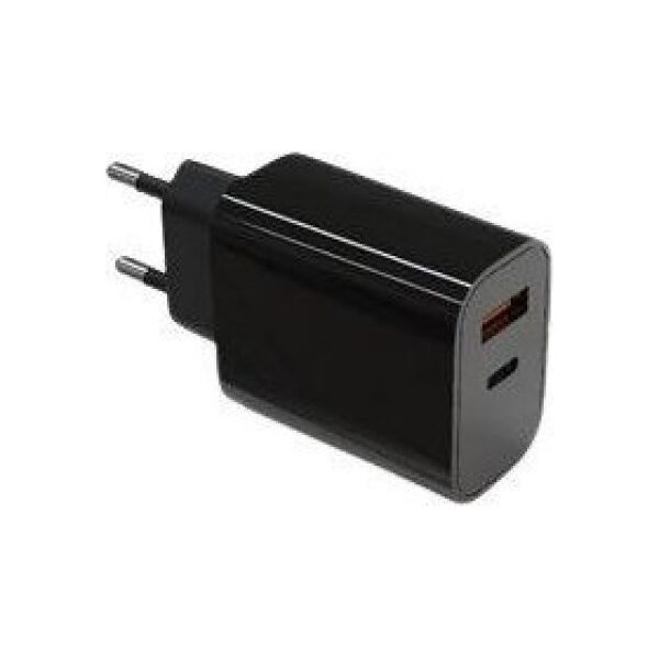 Ładowarka TB Print Ładowarka sieciowa 2x3A USB C + USB A czarna