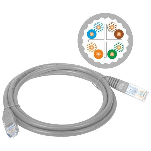 A-LANtec Patch-cord U/UTP kat.6A LSOH 5.0m szary ALANTEC