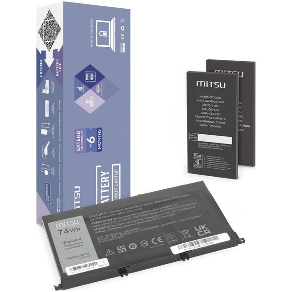 Bateria Mitsu Bateria 357F9 do Dell Inspiron 5577 7557 6600mAh