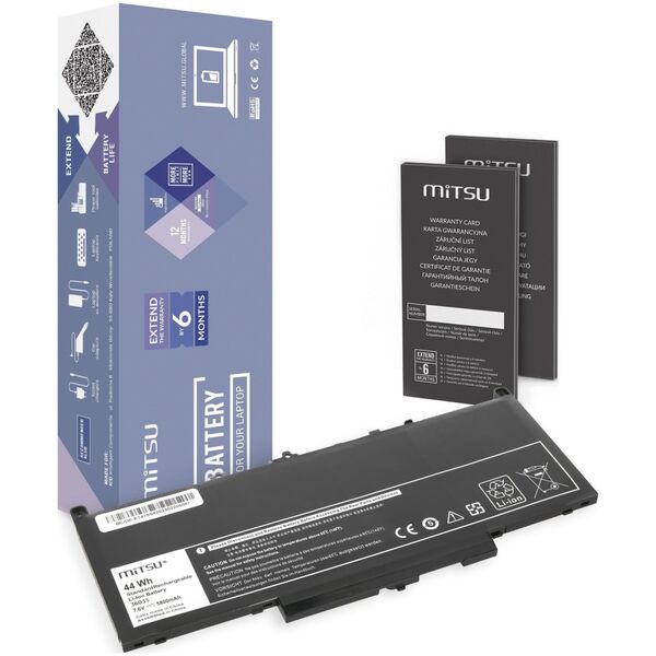 Bateria Mitsu Bateria J60J5 GG4FM MC34Y do Dell E7270 E7470