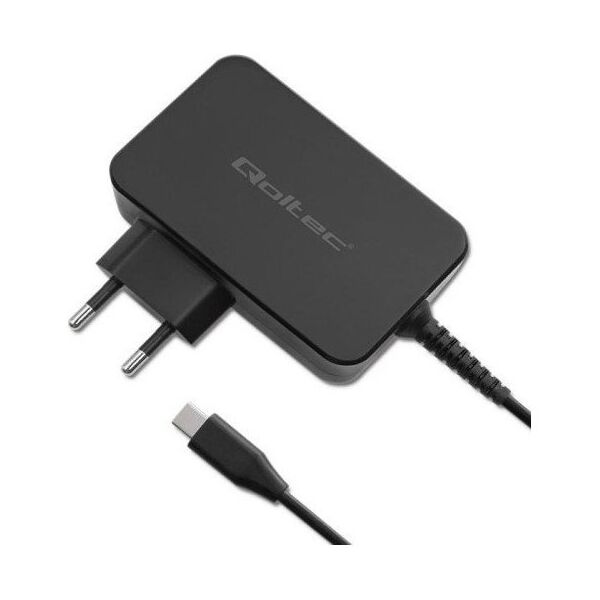 Ładowarka Qoltec Ładowarka GaN Power Pro | 1xUSB-C | 100W | 5-20V | 3-5A | Czarna