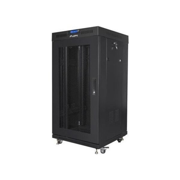 Szafa Lanberg Szafa stojšca 19 cali 22U 600x600 drzwi perforowane LCD (Flat pack) V2 czarna