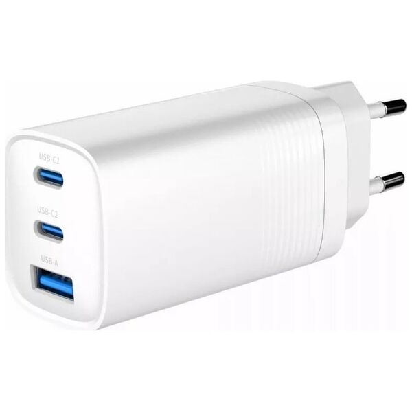 Ładowarka Gembird 1x USB-A 2x USB-C  (TA-UC-PDQC65-01-W)