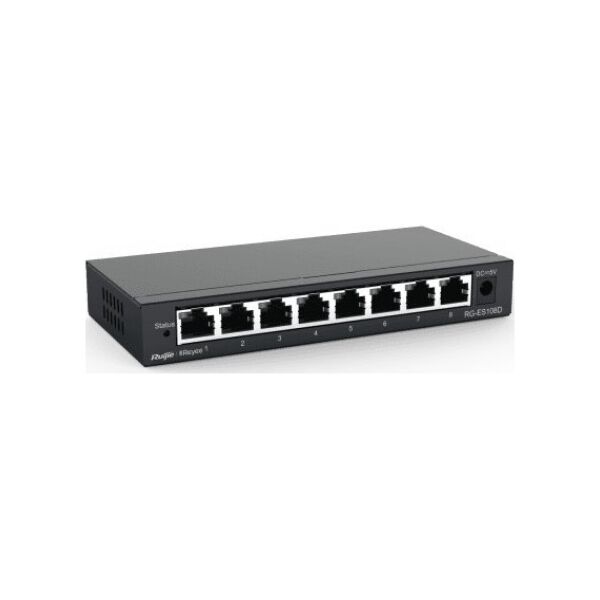 Switch Reyee Niezarządzalny Switch Reyee | 8 portów 100Mbps | Metalowa Obudowa Desktop
