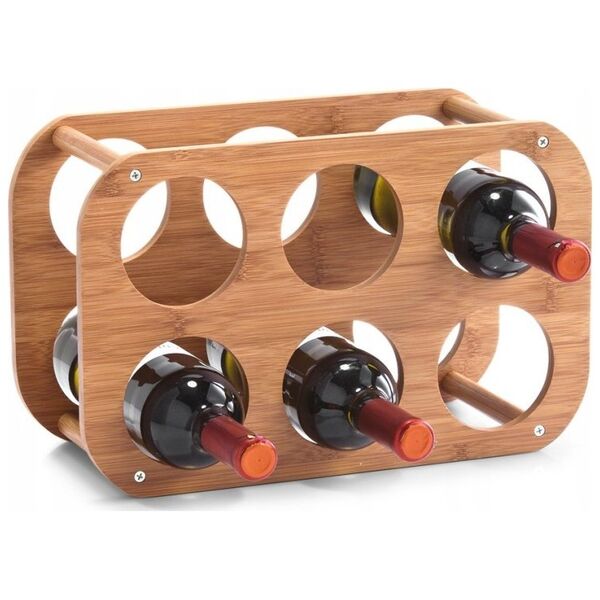 Zeller Bambusowy stojak na wino, 6 butelek, 38 x 16 x 24 cm