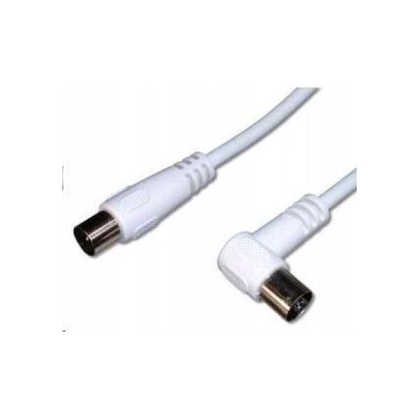 Kabel PremiumCord PREMIUMCORD TV kabel anténní propojovací 1m (koaxiální, M/F, 75 Ohm)