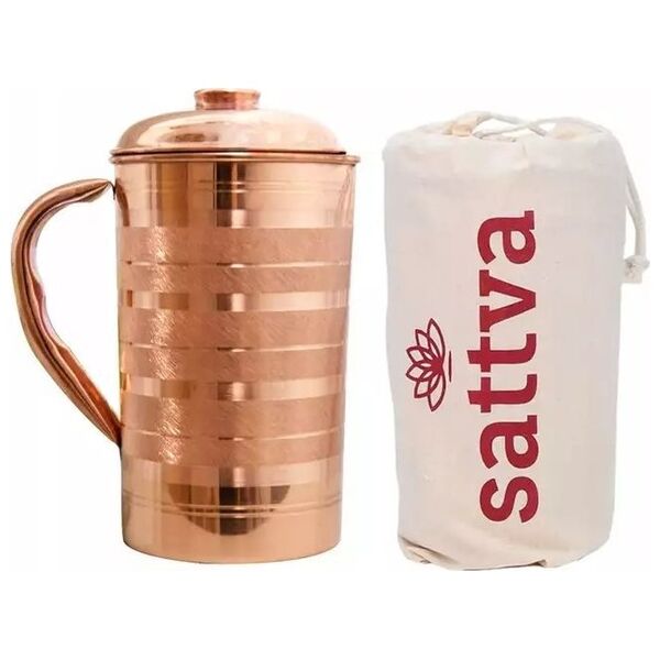Sattva SATTVA Dzbanek miedziany w prążki Stripe Jug 1250ml