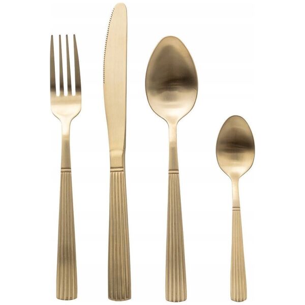 Secret de Gourmet Zestaw sztućców dla 6 osób TAMARA, złotych, 24 elementy