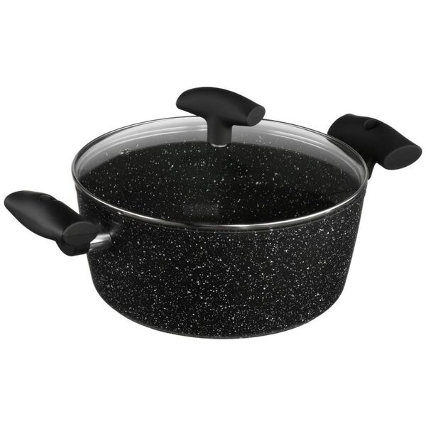 5five Garnek aluminiowy z powłoką marmurową Ø 24 cm + pokrywka