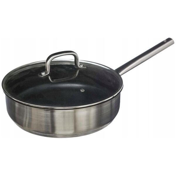 Patelnia Secret de Gourmet Patelnia ze stali nierdzewnej z pokrywką, Ø 29,5 cm