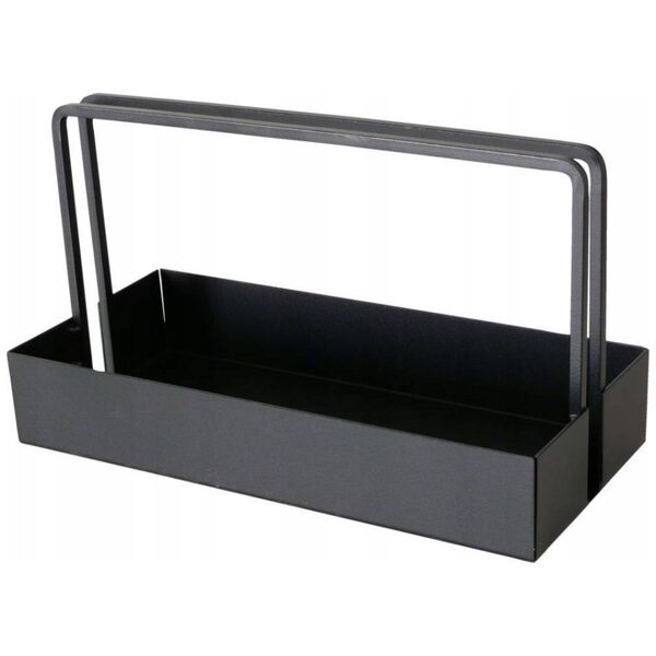 Boltze Metalowa taca dekoracyjna Como, czarna, 14 x 30 cm
