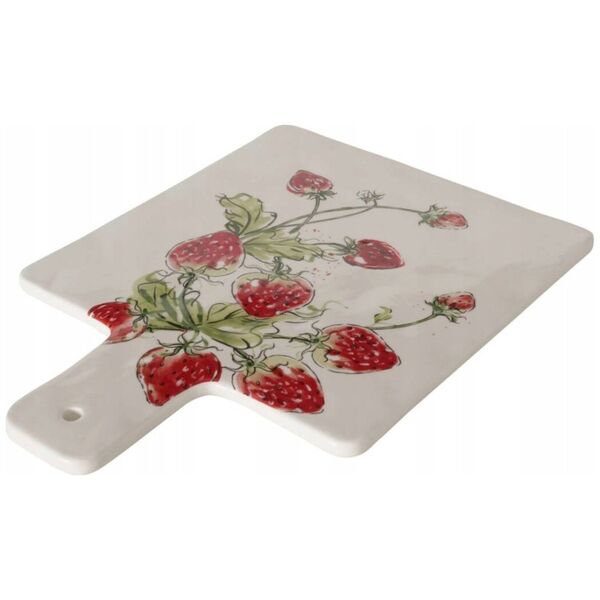 Deska do krojenia Boltze Deska do serwowania, krojenia STRAWBERRY, wzór w truskawki, 34 x 24 cm