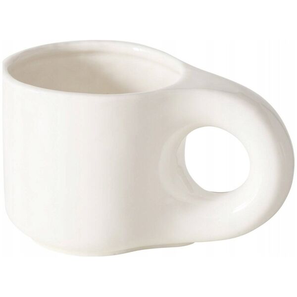 Boltze Biały kubek ceramiczny THIAGO, szerokie ucho, 250 ml