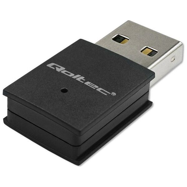 Karta sieciowa Qoltec Adapter bezprzewodowy Ultra szybki mini WiFi Standard AC | BT 4.0USB | 600Mbps
