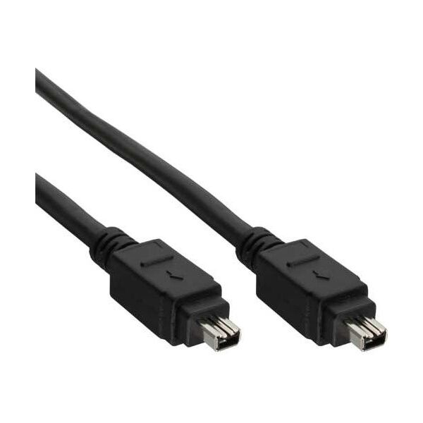 InLine Firewire 4-pin - Firewire 4-pin, 1m, Czarny (34443)