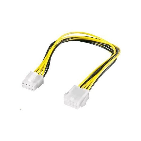 PremiumCord ATX/EPS 8-pin - ATX/EPS 8-pin, 0.28m, Żółty (kn20)