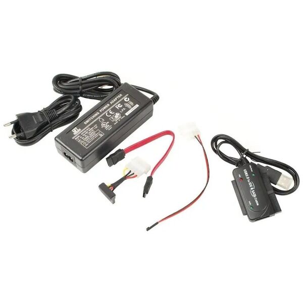 PremiumCord PremiumCord USB 2.0 - IDE + SATA adapter s kabelem a pridavnym zdrojem - 296010320999