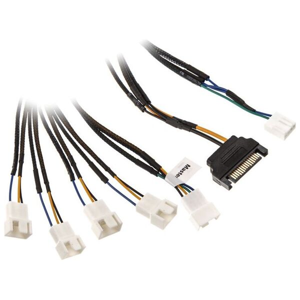 Akasa 4-pin - 4-pin x5, 0.45m, Czarny (AK-CBFA07-45)