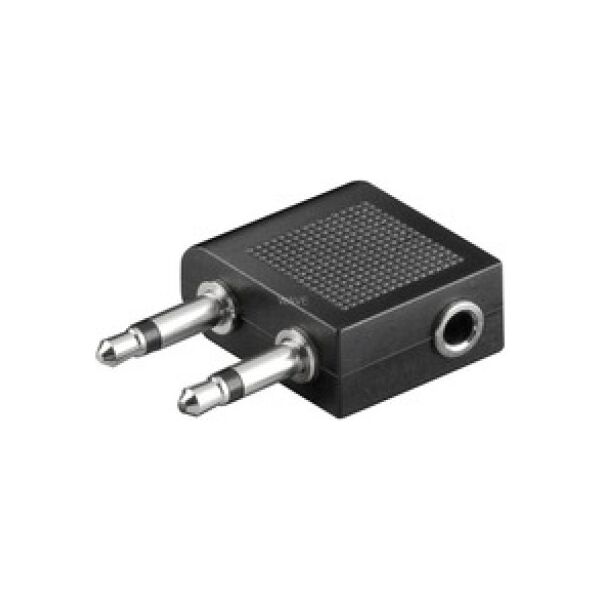 Adapter AV Goobay Jack 3.5mm - Jack 3.5mm x2 czarny (61004)