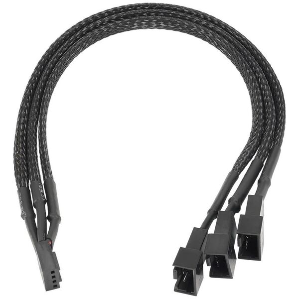 Akyga 4-pin - 4-pin x3, 0.15m, Czarny (AK-CA-65)