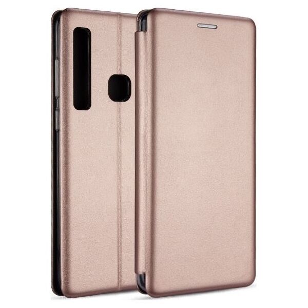 Etui Book Magnetic Galaxy Note 10 różowo-złoty