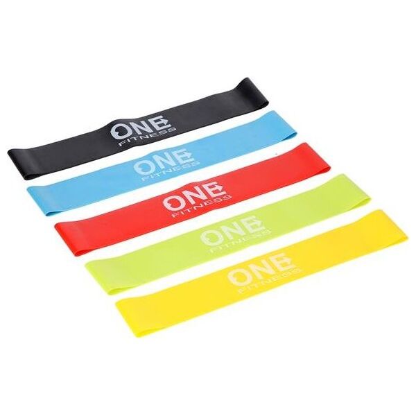 One Fitness Mini Band PBF-SET05 różne poziomy oporu w zestawie wielokolorowy 5 szt.