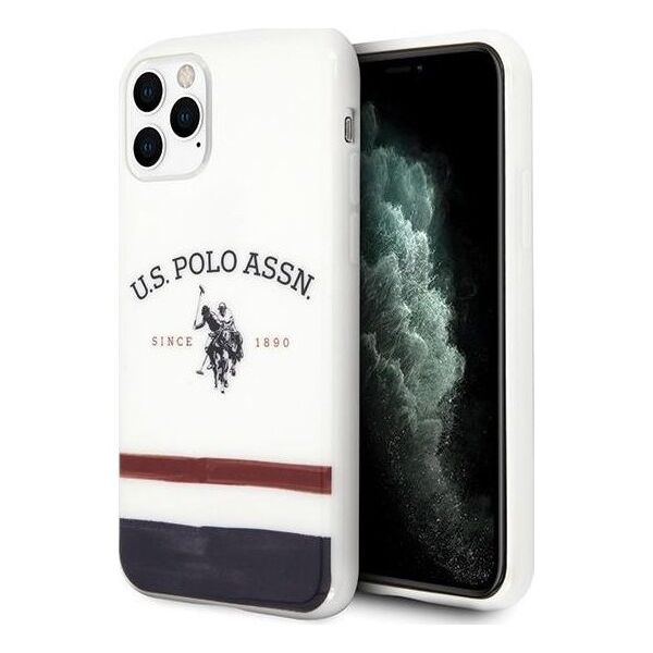 U.S. Polo Assn US Polo USHCN65PCSTRB iPhone 11 Pro Max biały/white Tricolor Pattern Collection