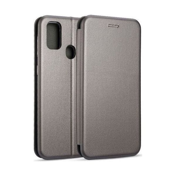 Etui Book Magnetic Samsung M21 M215 stalowy/steel