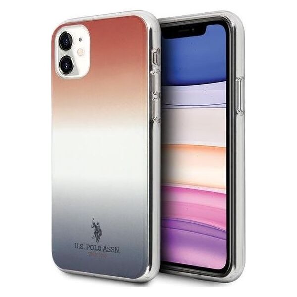 U.S. Polo Assn US Polo USHCN61TRDGRB iPhone 11 czerwono-niebieski/blue&red Gradient Pattern Collection