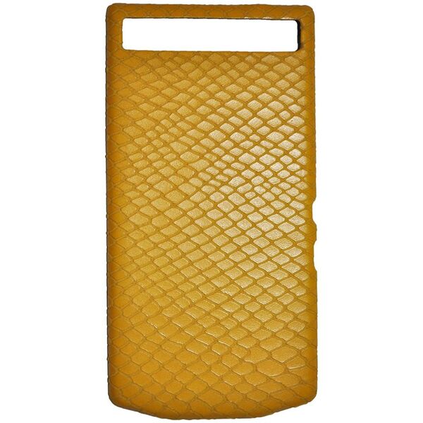 Blackberry Etui Porsche Design Leather Battery Door Cover P9982 python yellow