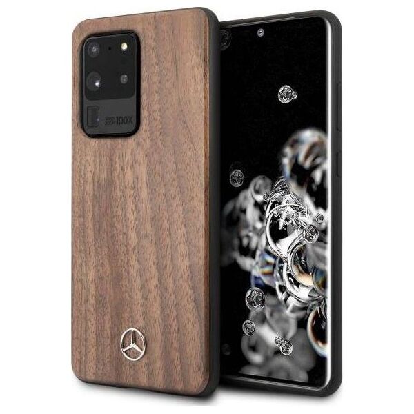 Mercedes-Benz Mercedes MEHCS69VWOLB S20 Ultra G988 hard case brązowy/brown Wood Line Walnut