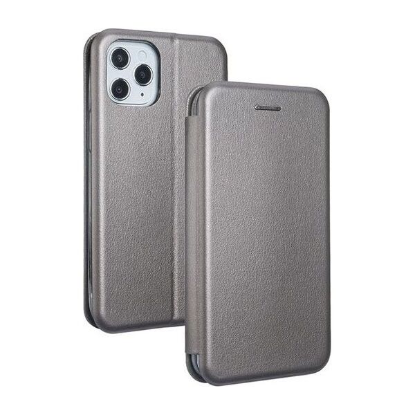 Etui Book Magnetic iPhone 12 5,4" stalowy/steel