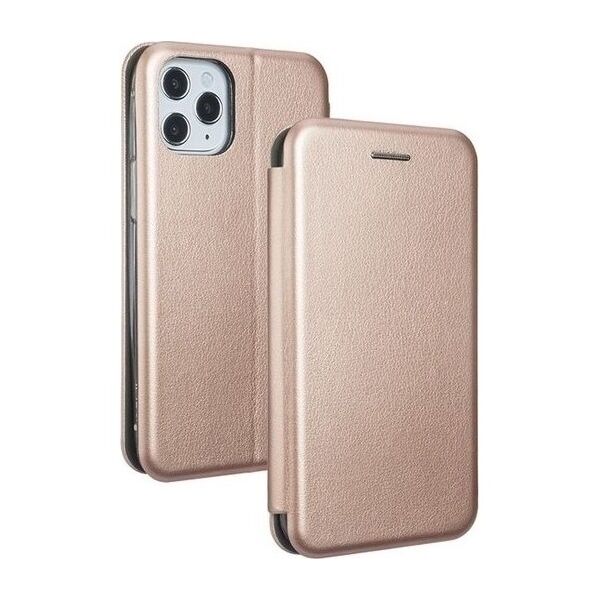 Etui Book Magnetic iPhone 12 5,4" różowo-złoty/rosegold