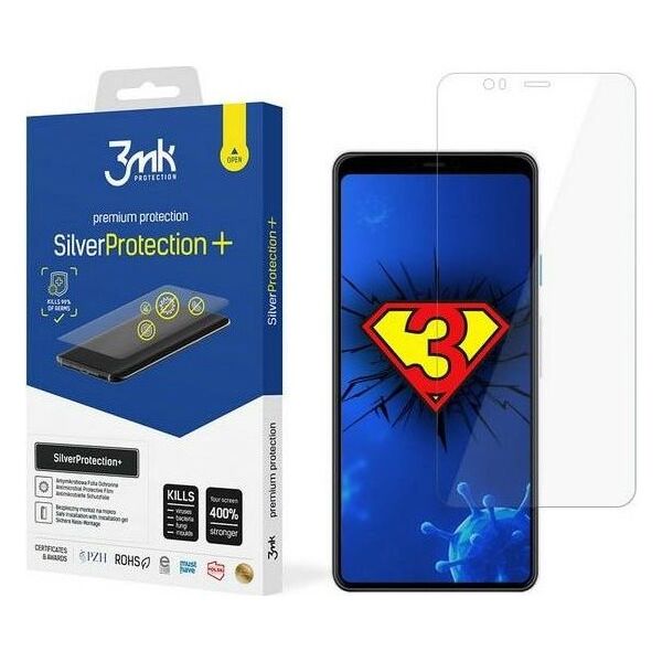 3MK 3MK Silver Protect+ Google Pixel 4 XL Folia Antymikrobowa montowana na mokro