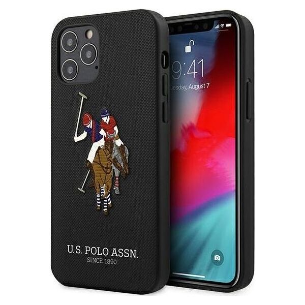 U.S. Polo Assn US Polo USHCP12MPUGFLBK iPhone 12/12 Pro 6,1 czarny/black Polo Embroidery Collection