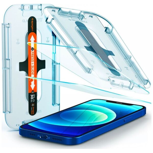 Spigen Szkło Hartowane Spigen Glass.Tr Ez Fit 2-Pack iPhone 12 Pro / iPhone 12