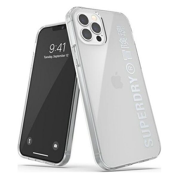 Superdry SuperDry Snap iPhone 12/12 Pro Clear Cas e srebrny/silver 42591