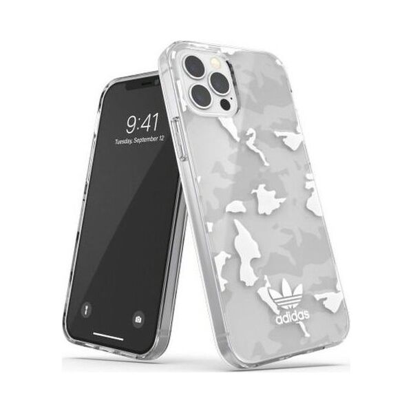 Adidas Adidas OR SnapCase Camo iPhone 12/12 Pro przezroczysty/biały 43705