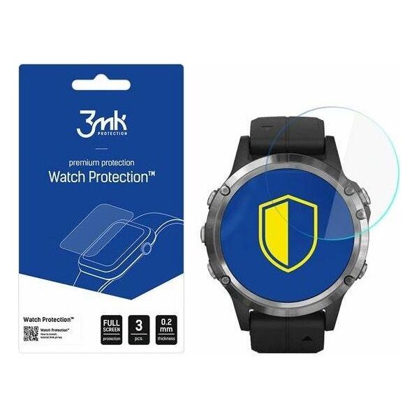 3MK Szkło hybrydowe 3MK FlexibleGlass Watch Protection Garmin Fenix 5 Plus