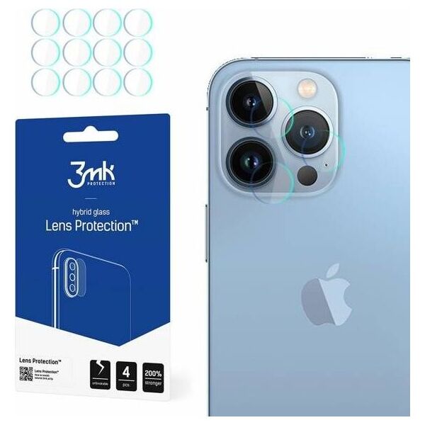3MK Szkło hybrydowe na obiektyw aparatu 3MK Lens Protection Apple iPhone 13 Pro [4 PACK]