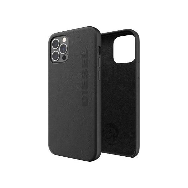 Diesel DIESEL MOULDED PREMIUM LEATHER WRAP CASE IPHONE 12 PRO MAX BLACK standard