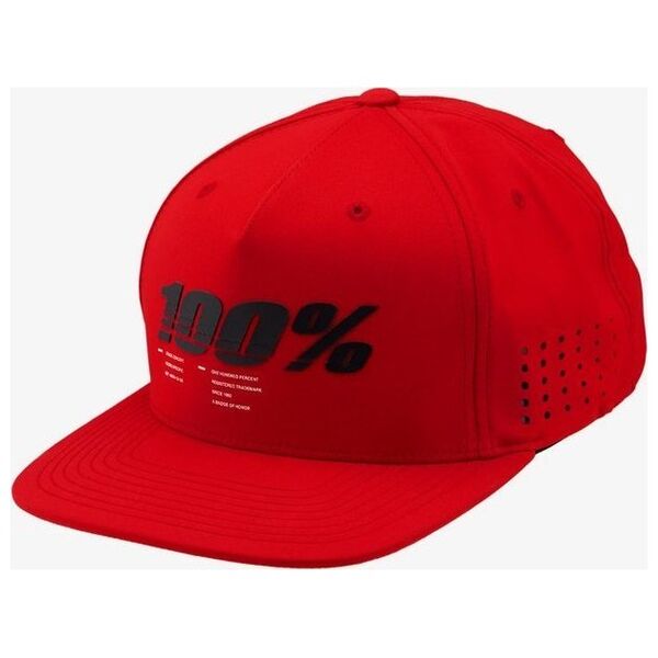 100% Czapka z daszkiem 100% DRIVE Snapback hat red (NEW)