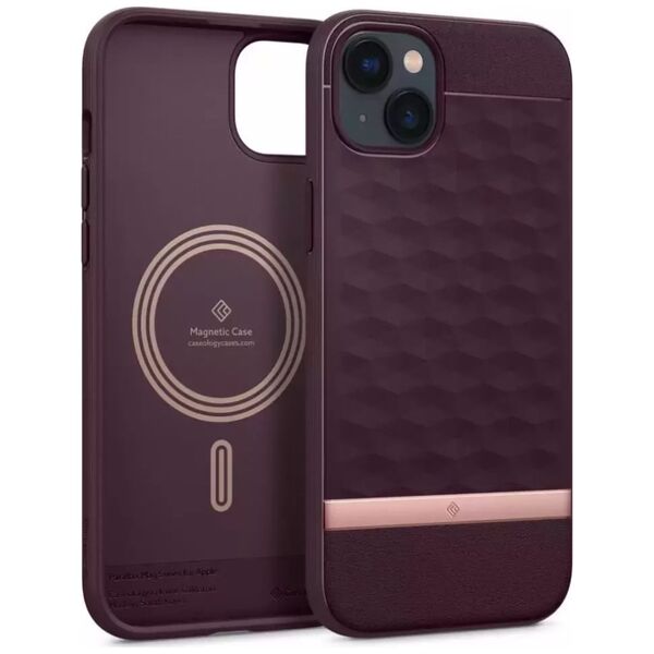 Spigen Etui Caseology Parallax Mag MagSafe do Apple iPhone 14 Plus Burgundy
