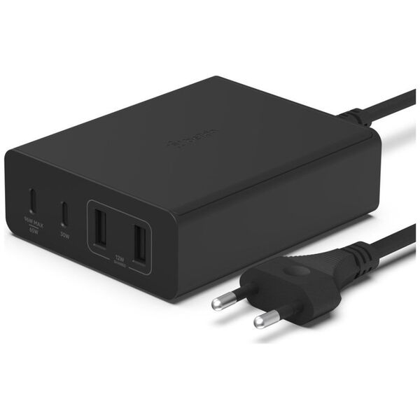 Ładowarka Belkin Ładowarka 108W 4-porty GaN 2xUSB- A 2xUSB-C czarna