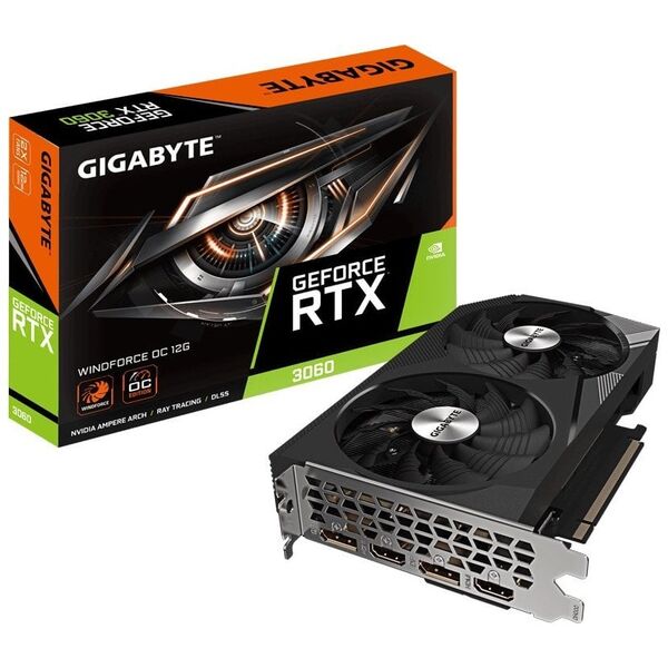 Karta graficzna Gigabyte GeForce RTX 3060 Windforce OC LHR 12GB GDDR6 (GV-N3060WF2OC-12GD 2.0)