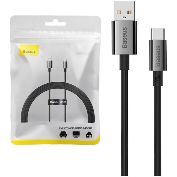 Kabel USB Baseus USB-A - USB-C 1.5 m Czarny (P10320102114-01)